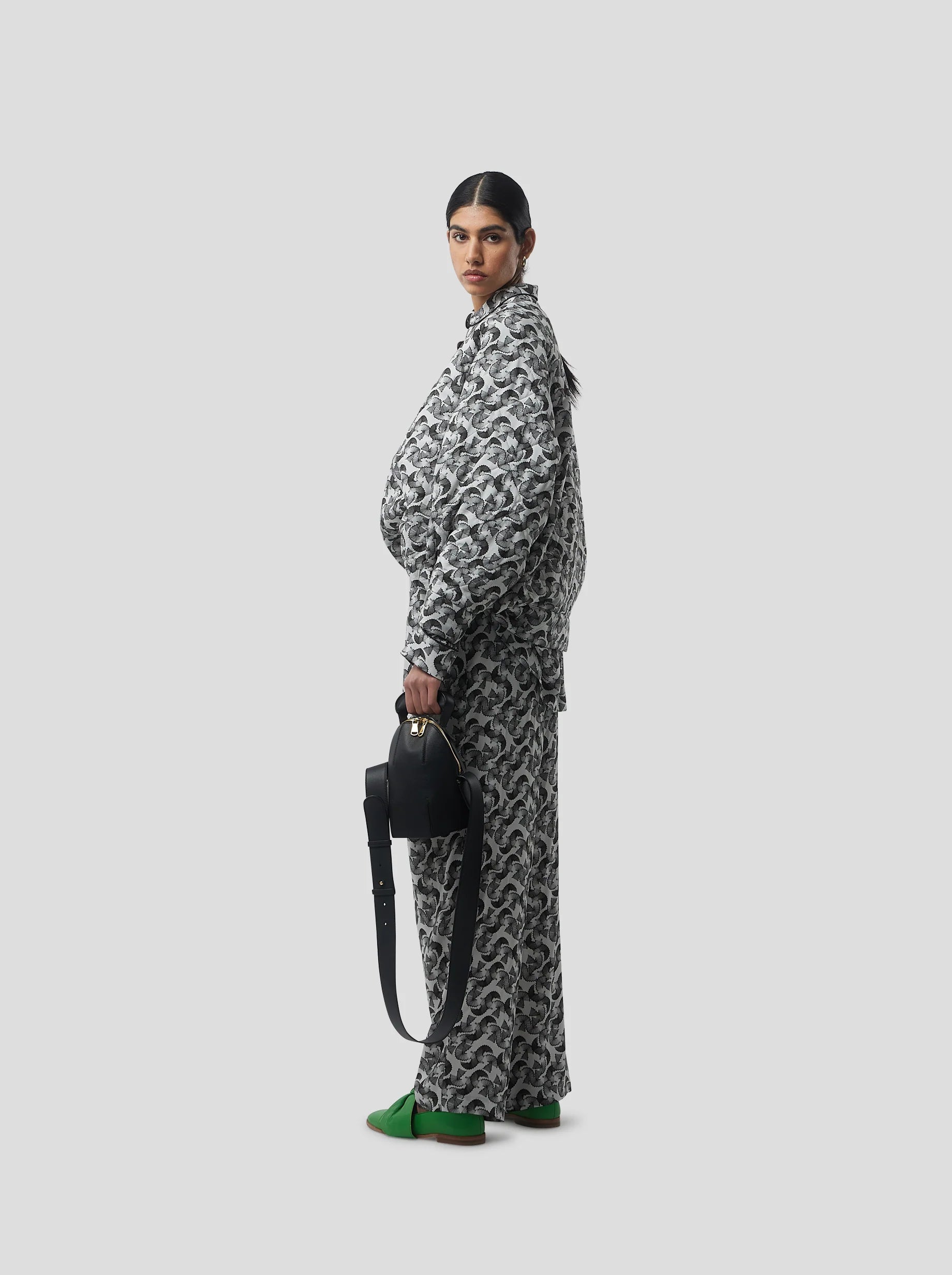 Brooklyn Jumper in Lead Shavings Print