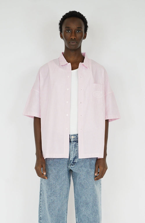 Chemise Streetwear Stripe Pink