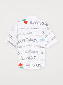 Chemise unisexe AMOUR peint manches courtes