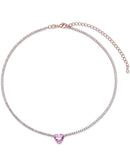 Choker Tennis Cœur Rose - Rose