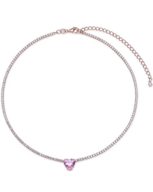 Choker Tennis Cœur Rose - Rose