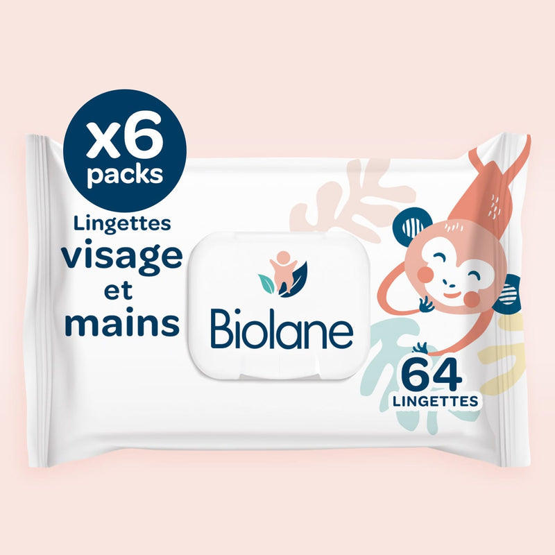 Lot De 6 Paquets De Lingettes Visage & Mains