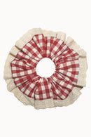 Cherish Lace Scrunchie - Red And White