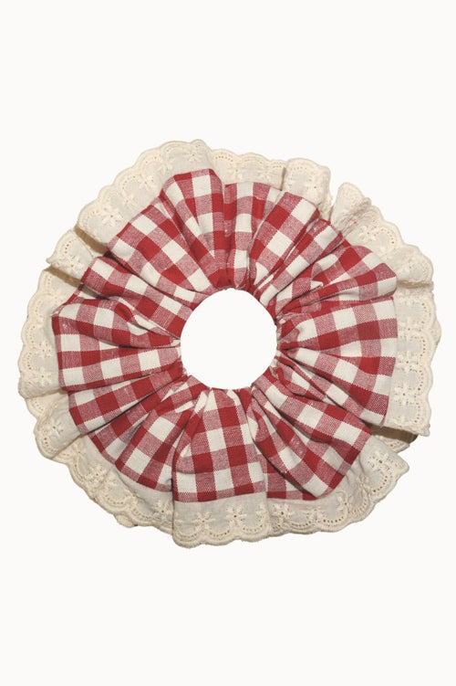 Coletero de encaje Cherish - Rojo y blanco