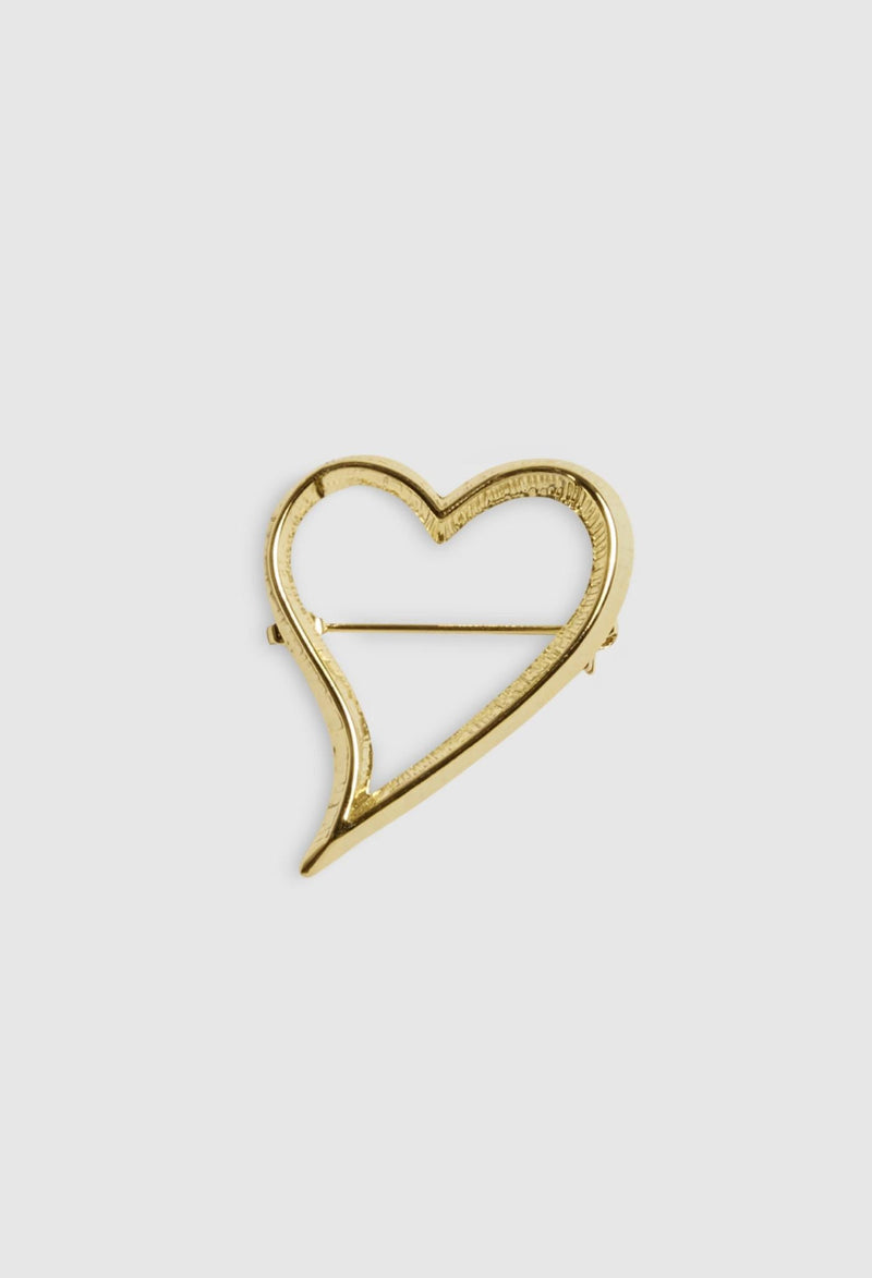 Broche Heart - Or Pale