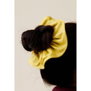 Leather Scrunchie with Stitched Borders
