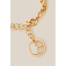 Pulsera de cadena dorada con logotipo CP