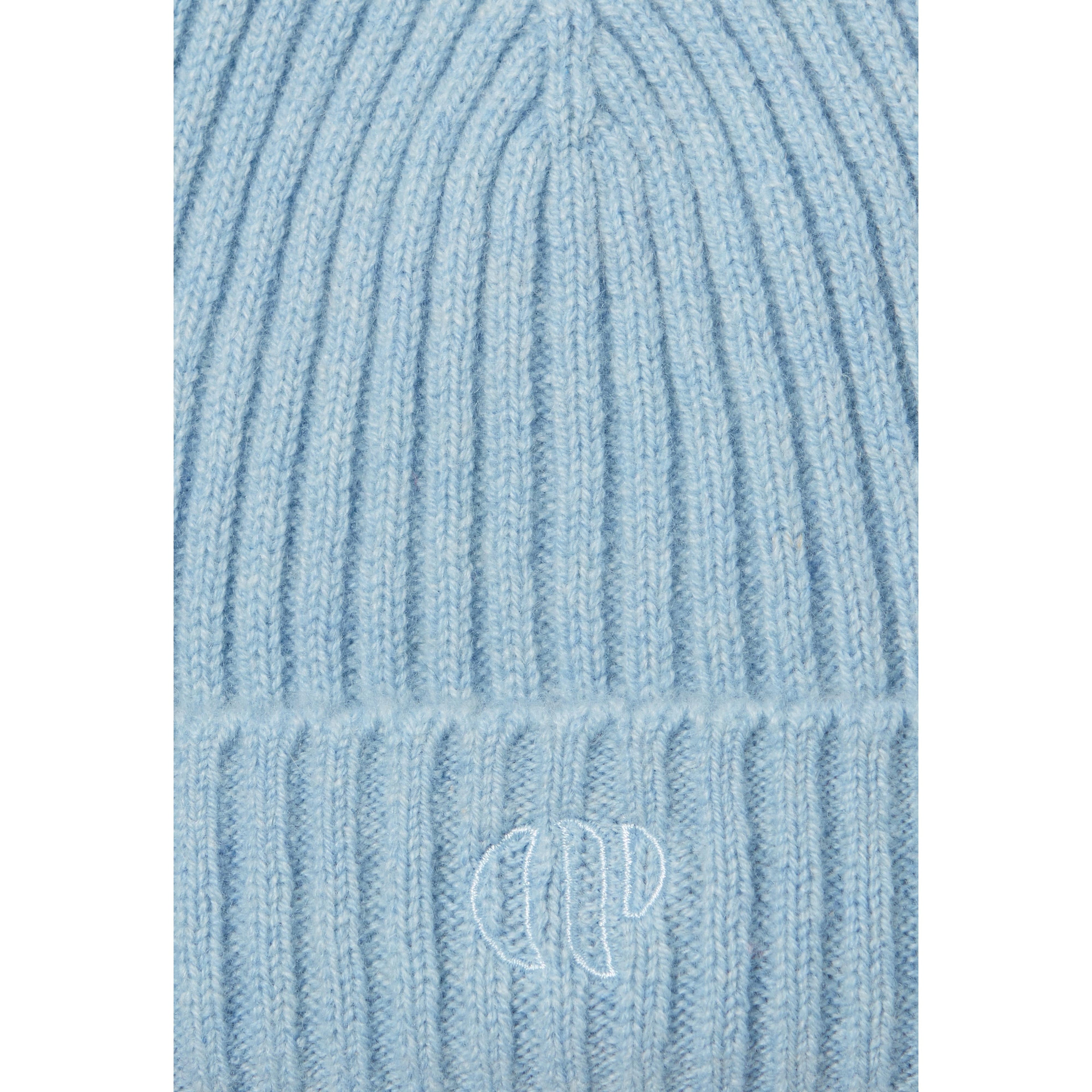 Cp Embroidery Cashmere Ribbed Beanie