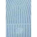 Gorro de canalé de cachemira con bordado CP