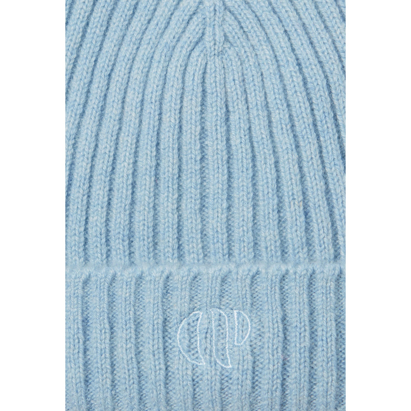 Gorro de canalé de cachemira con bordado CP