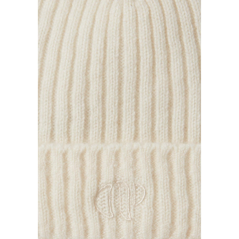 Gorro de canalé de cachemira con bordado CP