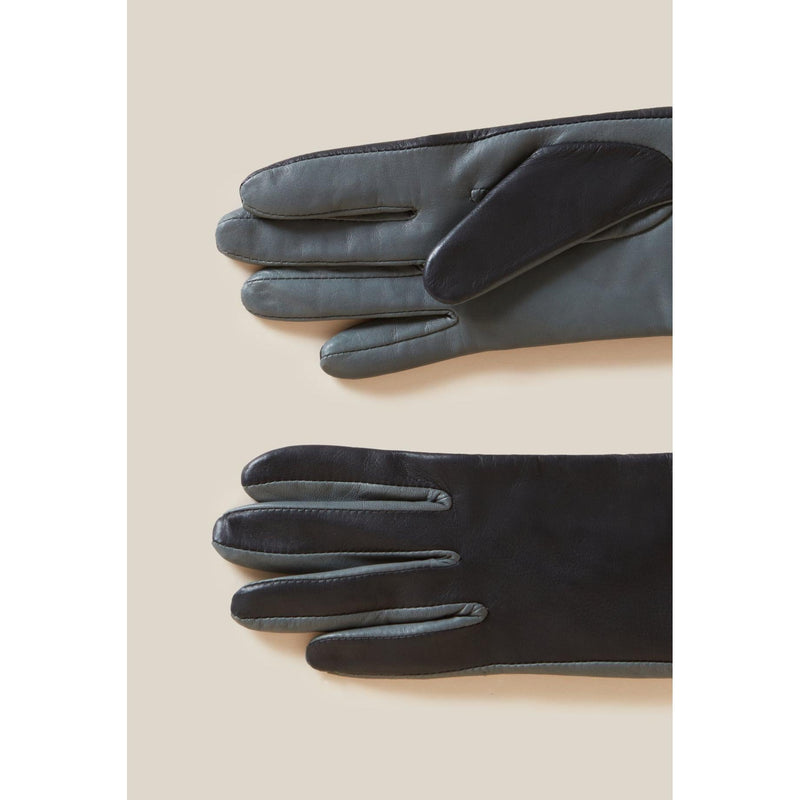 Guantes de cuero bicolor