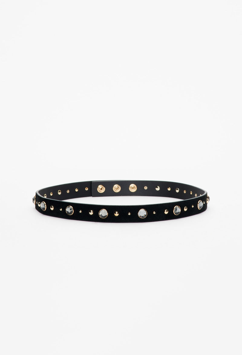 Claudie Pierlot - Vegas Rivets Belt - Black