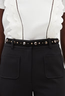 Claudie Pierlot - Vegas Rivets Belt - Black