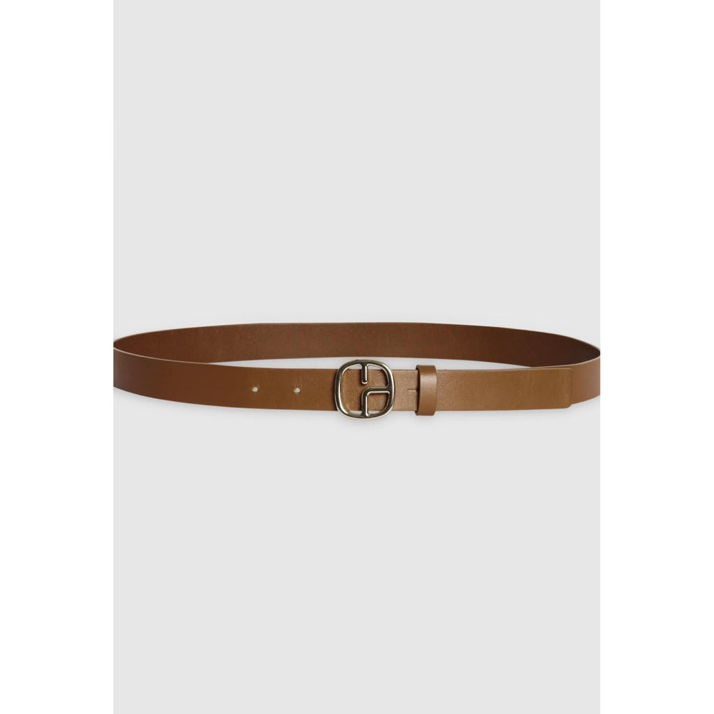 Brown Monogram Leather Belt