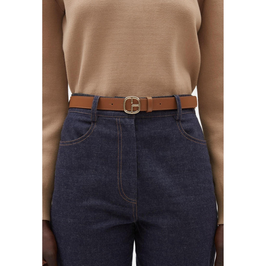Brown Monogram Leather Belt