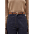 Brown Monogram Leather Belt