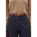 Brown Monogram Leather Belt