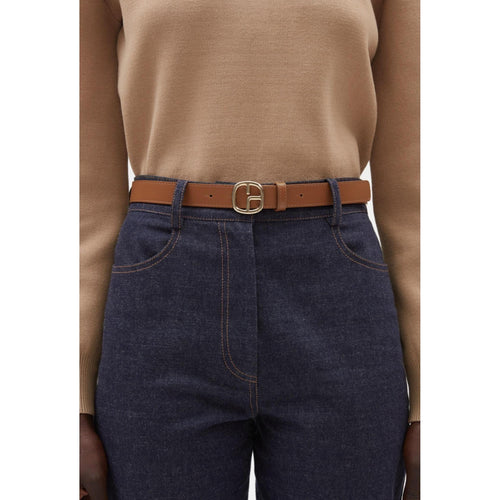 Ceinture Cuir Monogramme Marron