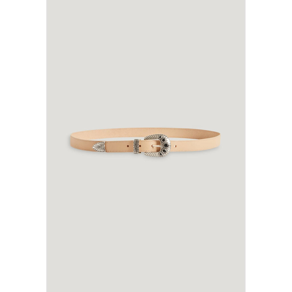 Beige Leather Belt