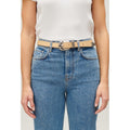 Beige Leather Belt