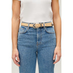 Beige Leather Belt