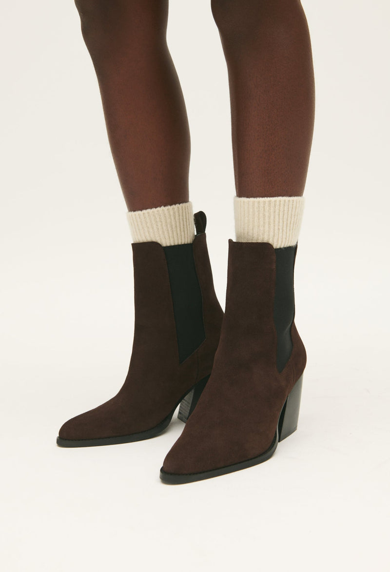 Claudie Pierlot - Bottines - Arabica Suede - Chocolat