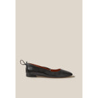 Black Leather Ballerinas