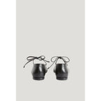Black Leather Ballerinas