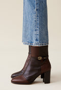 Botines Piel Acharolada Patchwork