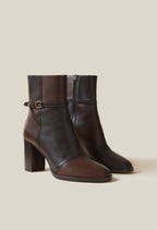 Botines Piel Acharolada Patchwork