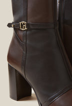 Botines Piel Acharolada Patchwork
