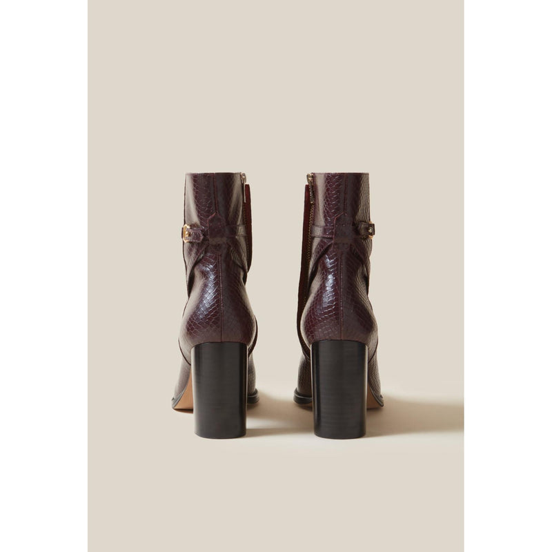 Claudie Pierlot - Botines de charol efecto serpiente