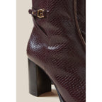 Claudie Pierlot - Snake Effect Patent Leather Ankle Boots