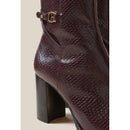 Claudie Pierlot - Botines de charol efecto serpiente