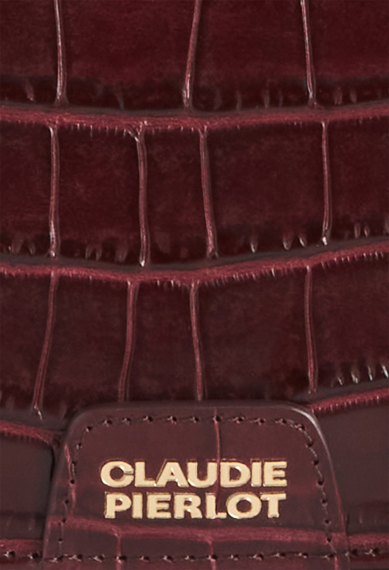 Claudie Pierlot - Petite Maroquinerie Anis Croco - Bordeaux