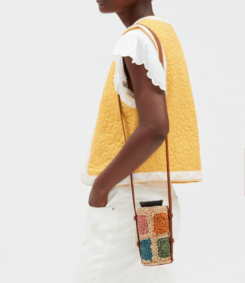 Claudie Pierlot - Petite Maroquinerie - Aporte Gourde Raphia - Multico
