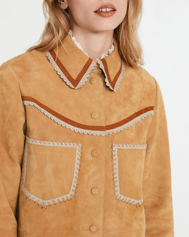 Claudie Pierlot - Cimon Leather Jacket - Honey