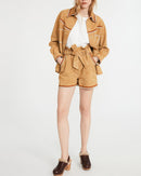 Claudie Pierlot - Cimon Leather Jacket - Honey