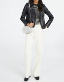 Claudie Pierlot - Blouson Cuir - Cuzia - Marine