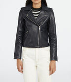 Claudie Pierlot - Leather Jacket - Cuzia - Navy