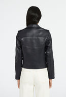 Claudie Pierlot - Leather Jacket - Cuzia - Navy