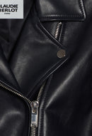 Claudie Pierlot - Leather Jacket - Cuzia - Navy