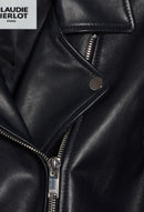 Claudie Pierlot - Blouson Cuir - Cuzia - Marine