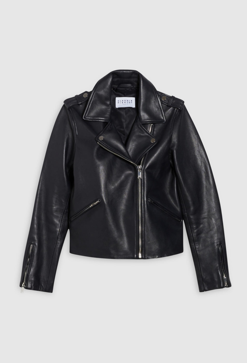 Claudie Pierlot - Leather Jacket - Cuzia - Navy