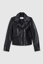 Claudie Pierlot - Leather Jacket - Cuzia - Navy