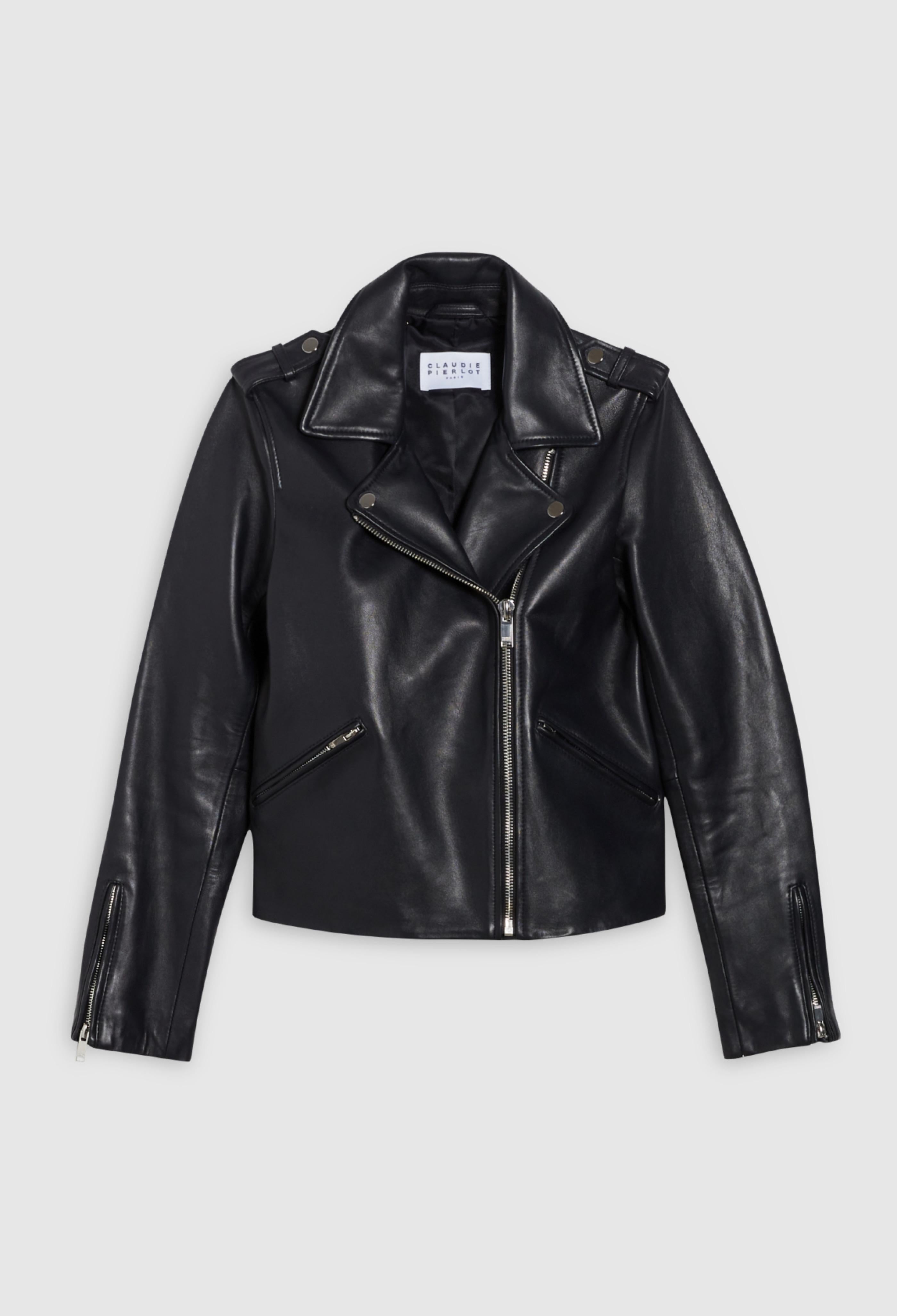 Claudie Pierlot - Leather Jacket - Cuzia - Navy
