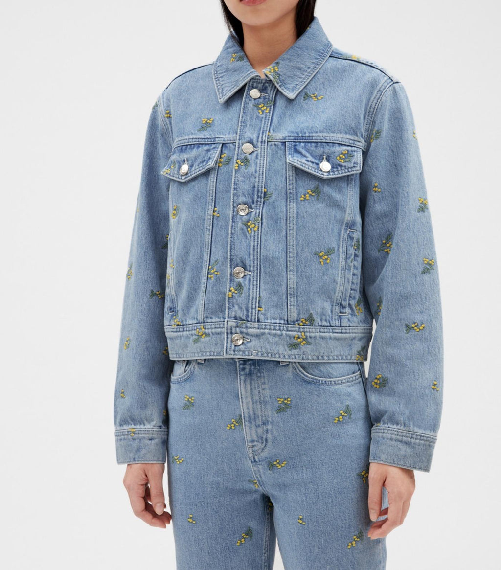 Claudie Pierlot - Vinobrode Jacket - Very Light Blue Denim