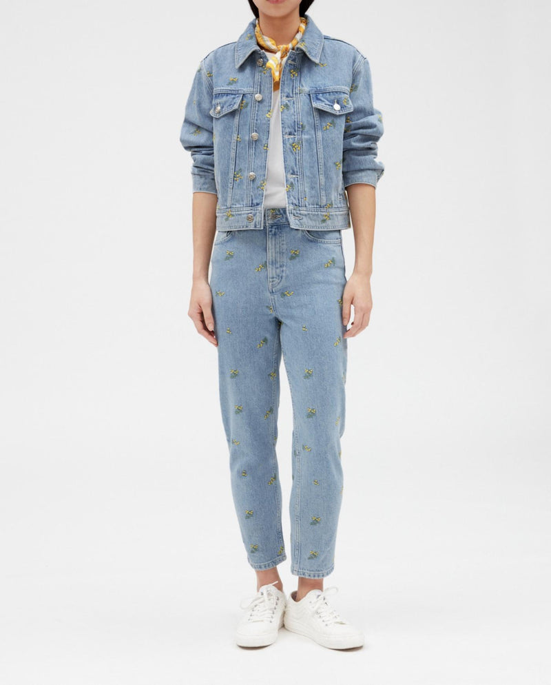 Claudie Pierlot - Blouson Vinobrode - Denim Very Light Blue