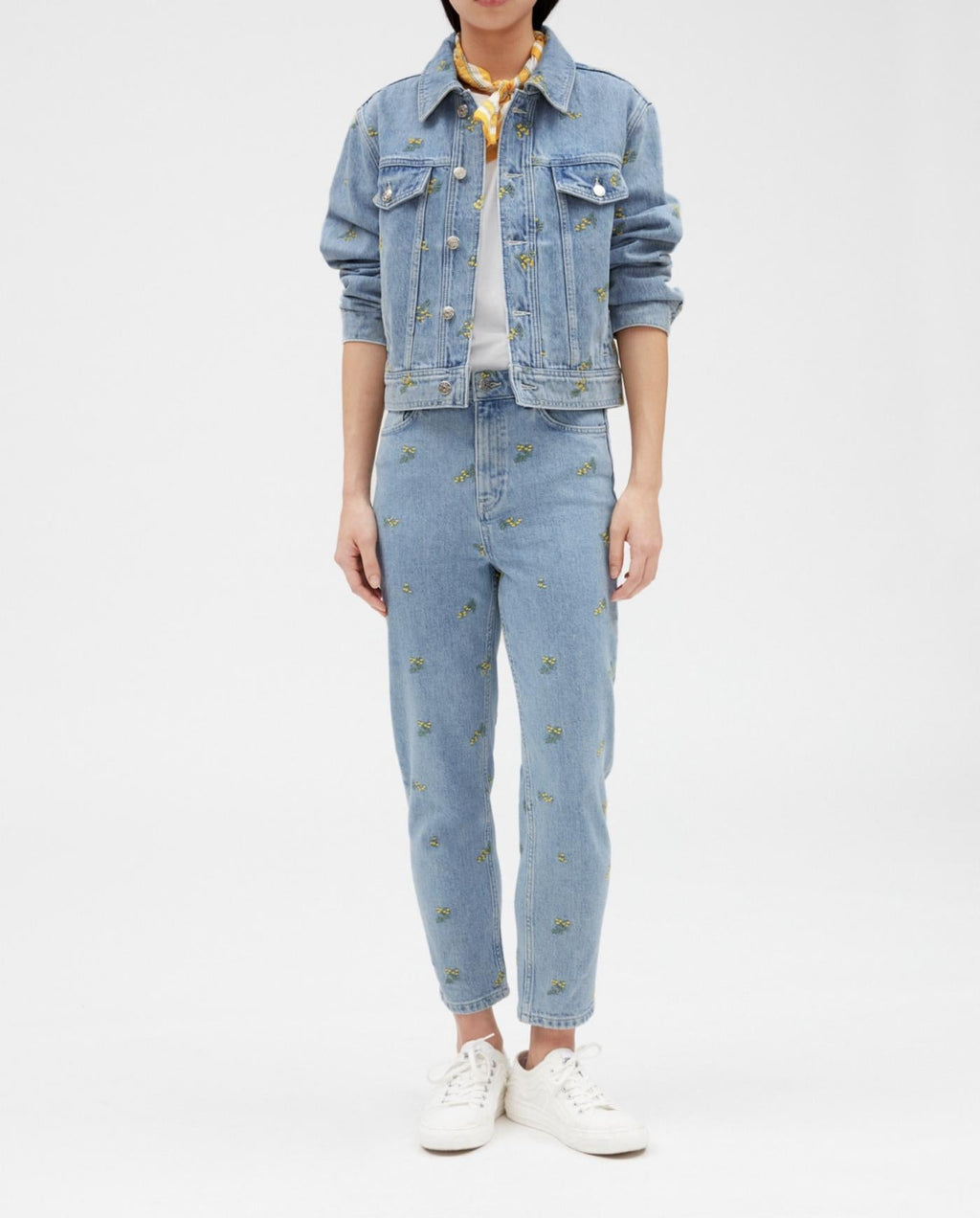 Claudie Pierlot - Vinobrode Jacket - Very Light Blue Denim